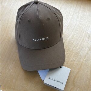 AllSaints Brown Logo Baseball Cap